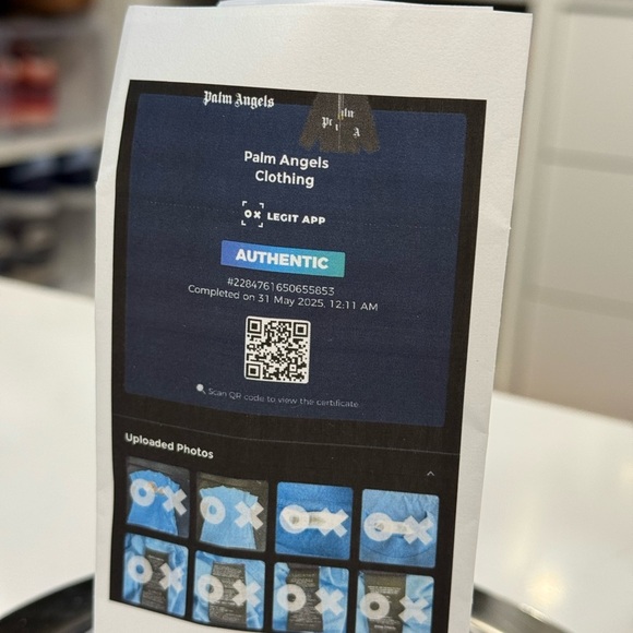 Palm Angels Black and White Authenticity Card - Picture 2 of 3